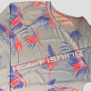 Huk Womens Persuit Pattern Long Sleeve Fishing Shirt SPF‎ Protection Size Medium